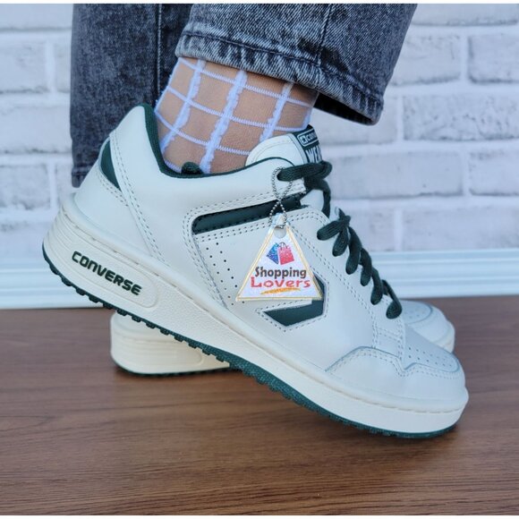 ⭐Converse Weapon OX Low Sz 7 Women's Shoes Leather Sneaker Beige Green A11212C⭐ - Picture 4 of 13